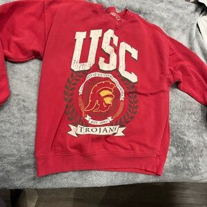 Forever 21 Red USC Trojans Crewneck Sweater